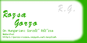 rozsa gorzo business card